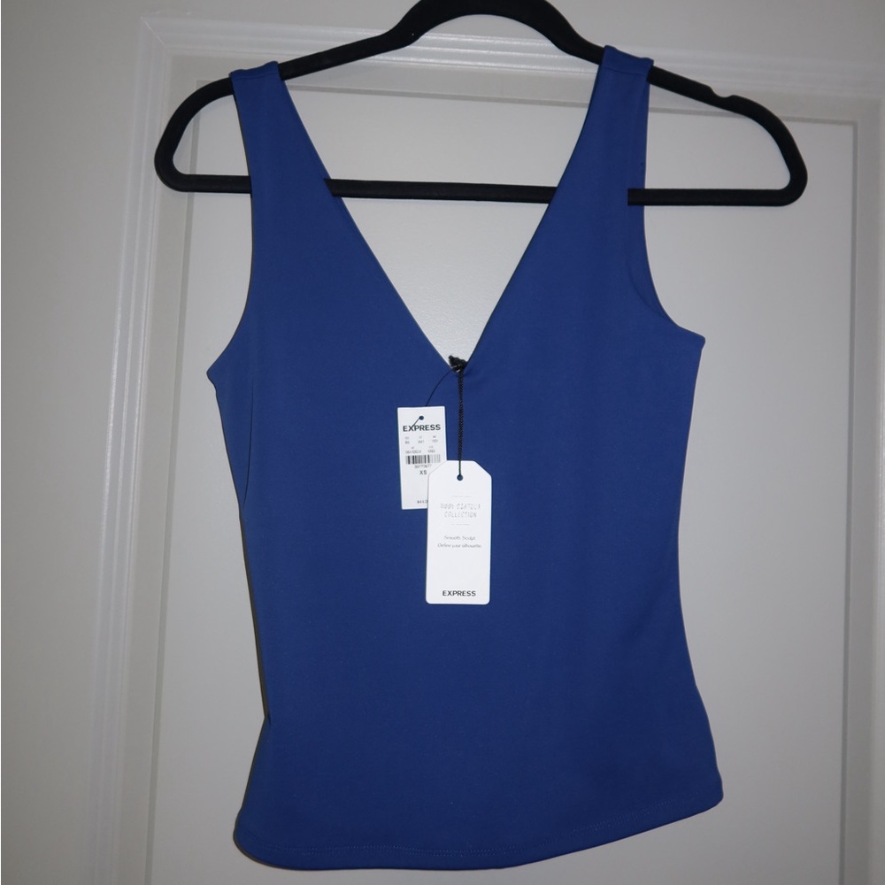 Express Blue Body Contour Tank Top